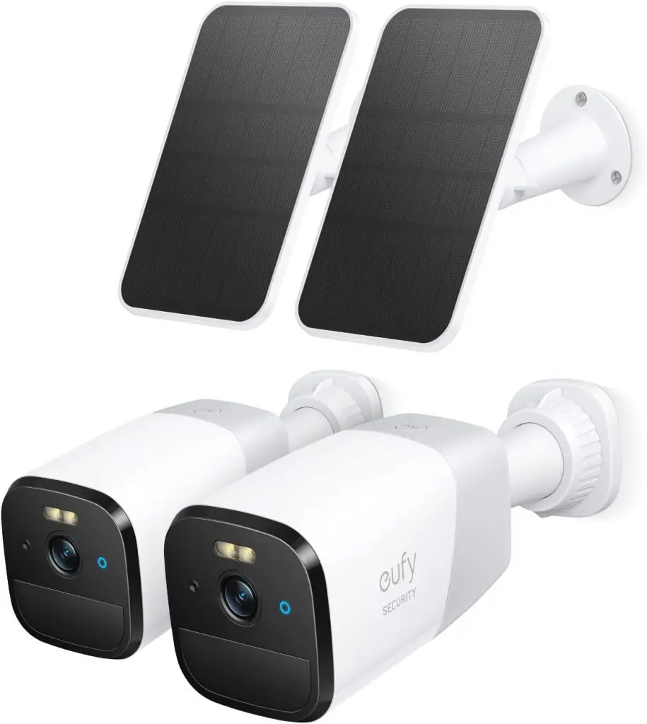 Solar-powered home security cameras